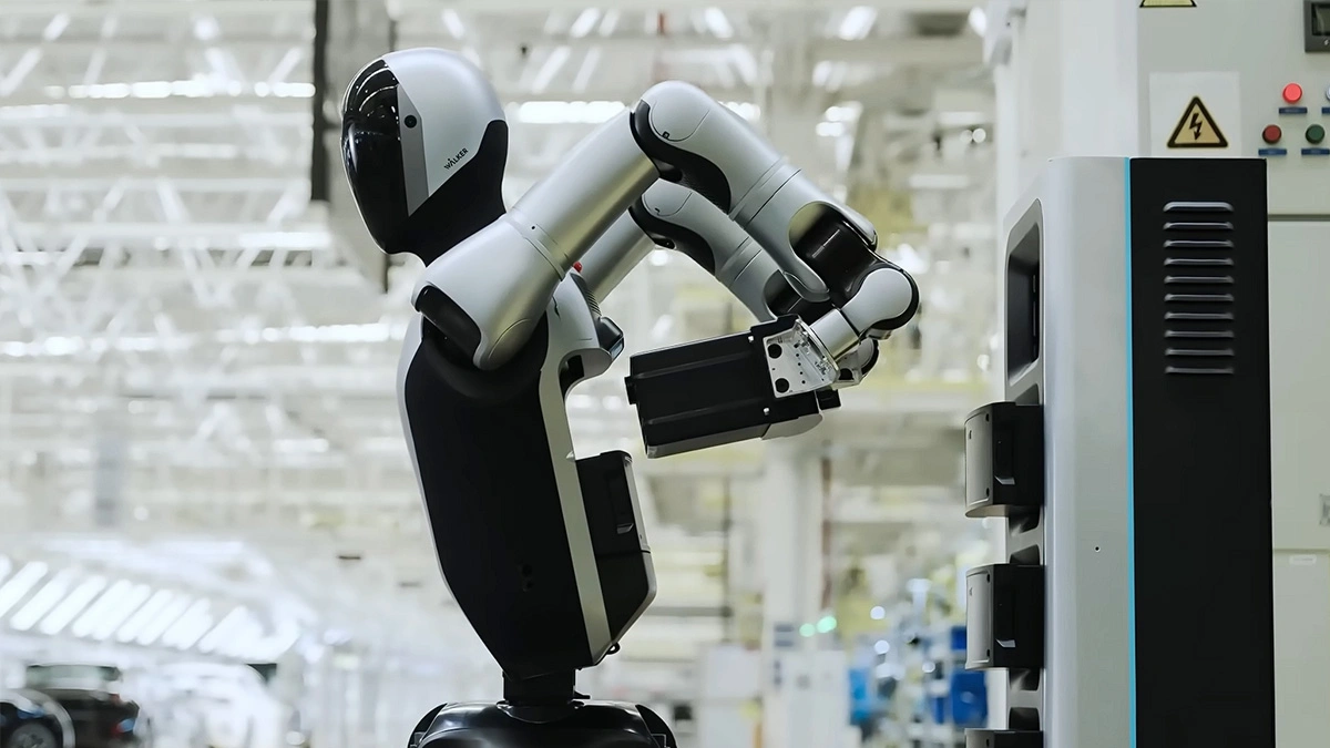 Robot Walker S2 sam wymienia sobie baterię