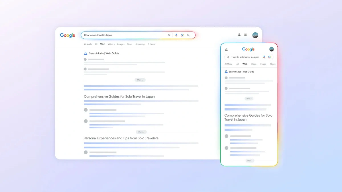 Google Web Guide reorganizuje wyniki wyszukiwania