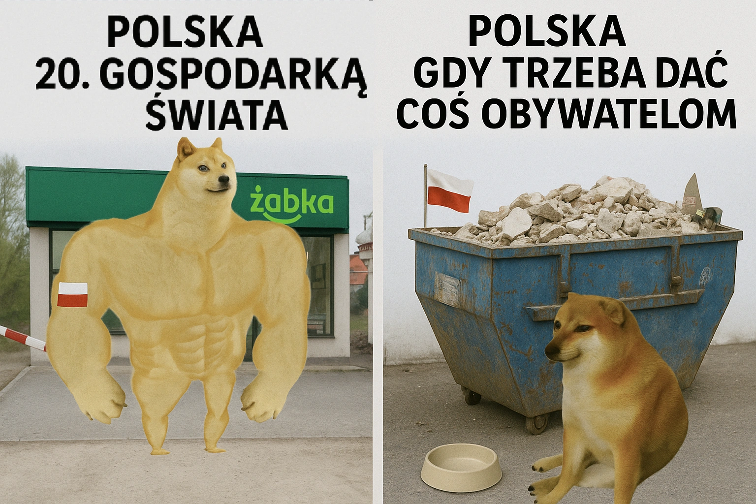 Polska jak pieseł z memów. Czy dwudziestą gospodarkę świata stać na ładne rzeczy? Fot. Ilustracja wygenerowana przez sztuczną inteligencję 