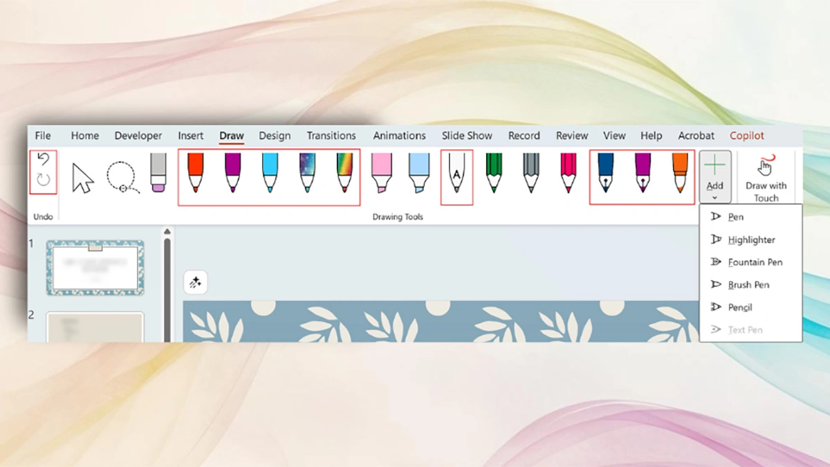 Word Excel PowerPoint pióra rysowanie