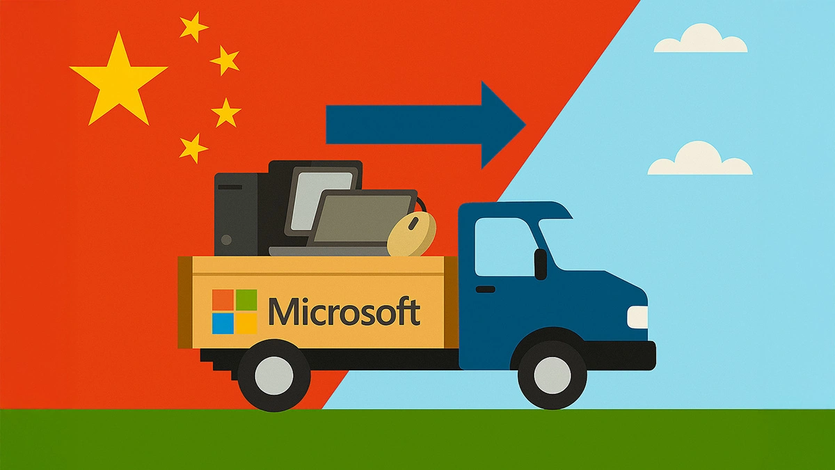 Microsoft produkcja Chiny