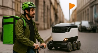 Uber dostawa robotem