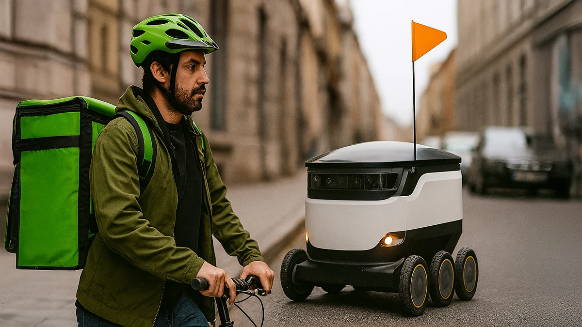 Uber dostawa robotem