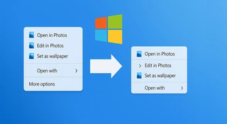 Windows 11 menu kontekstowe