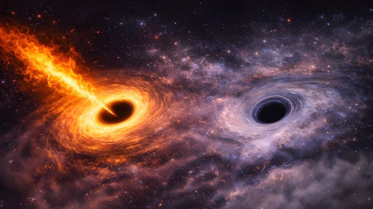 Dwa potwory w jednej galaktyce. Jeden ucztuje, drugi głoduje