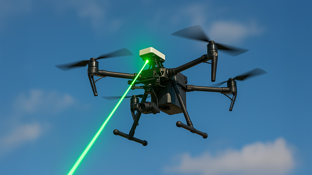 Drony, które nie muszą lądować. Przyszłość to laser