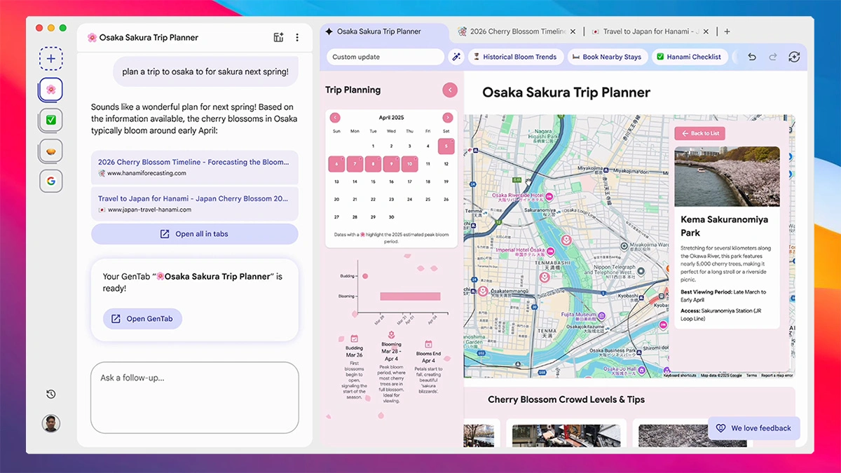 Google Disco z GenTabs to nowa eksperymentalna przeglądarka