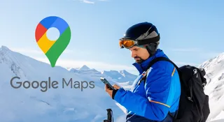 Mapy Google narciarze