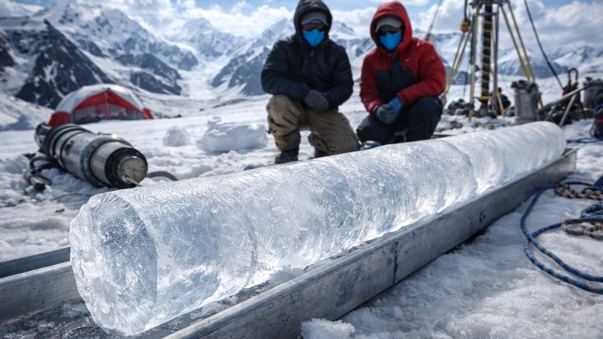 Inne lodowce topnieją, ten nie. Trop prowadzi przez 105 metrów lodu