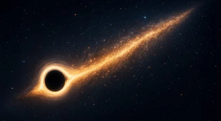 uciekająca czarna dziura