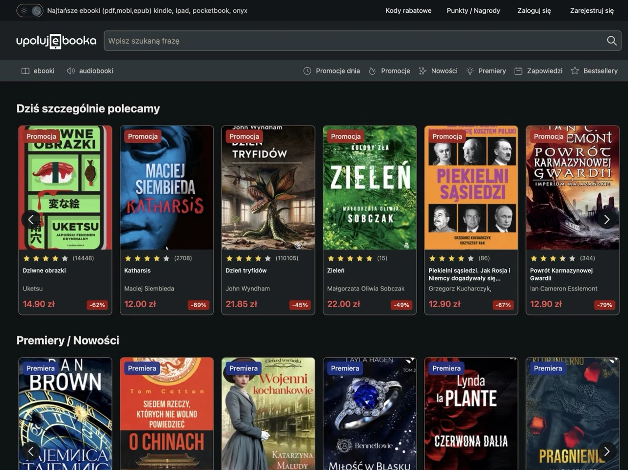 upolujebooka.pl portal porownywarka cen e-bookow 