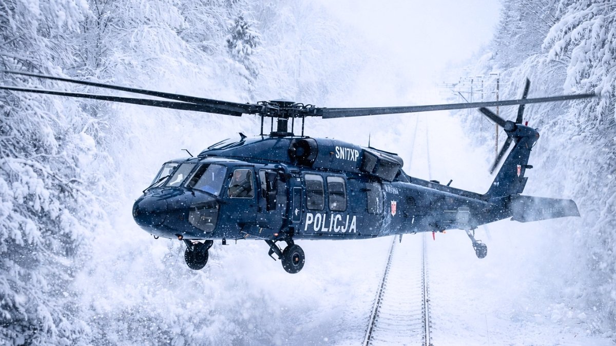 Policyjne Black Hawki w akcji. Tak kolej walczy z zimą