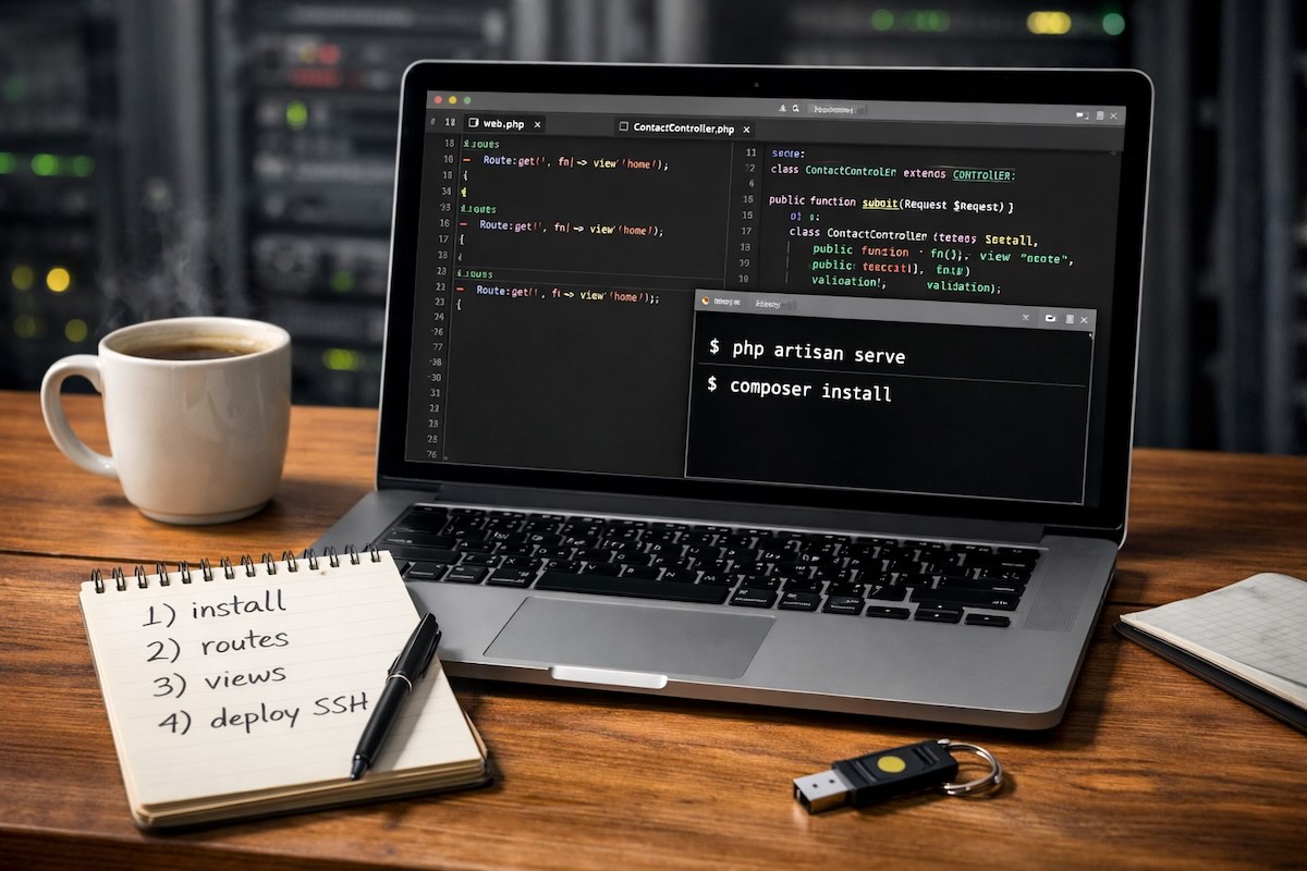 Jak stworzyć prostą stronę w Laravel 12?