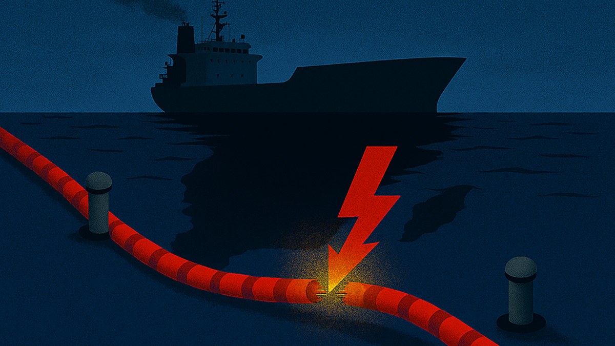 Znowu to zrobili. Rosyjski statek zgubił kotwicę na naszych kablach