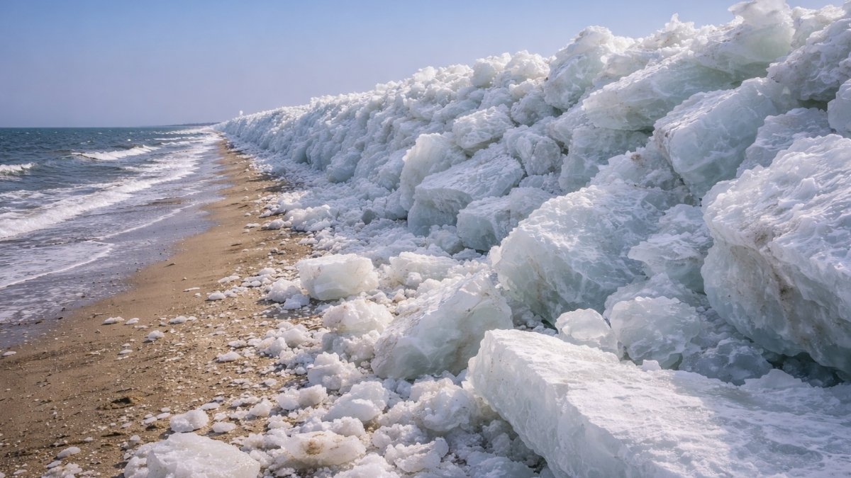 Lodowe tsunami w Mikoszewie. Bałtyk pokazał dziwną twarz