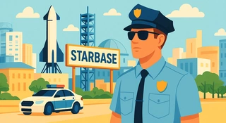 Elon Musk policja Starbase