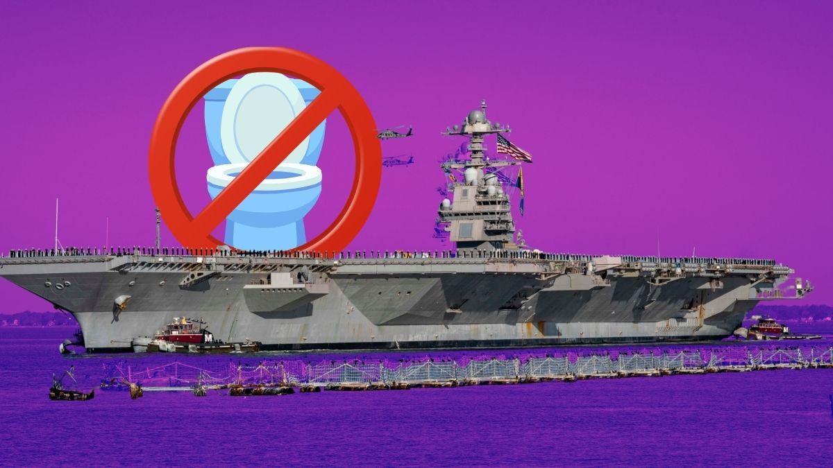 Najpotężniejszy lotniskowiec świata ma problem z toaletami. Marynarze są wykończeni