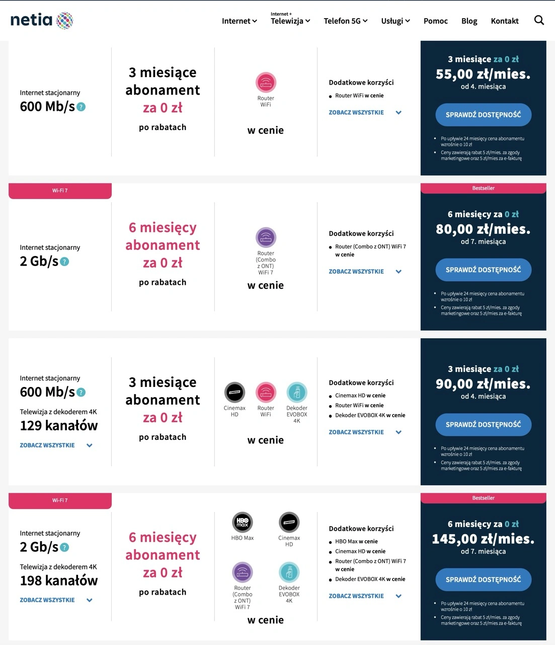 Światłowód dla graczy tani Netia