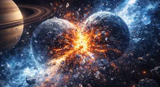 Kosmiczny karambol przy Saturnie. Tytan mógł powstać z katastrofy