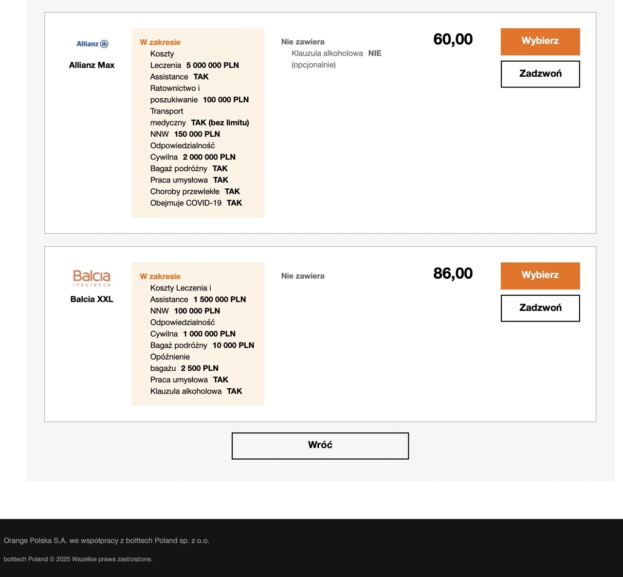 Oferty różnią się ceną i zakresem świadczeń