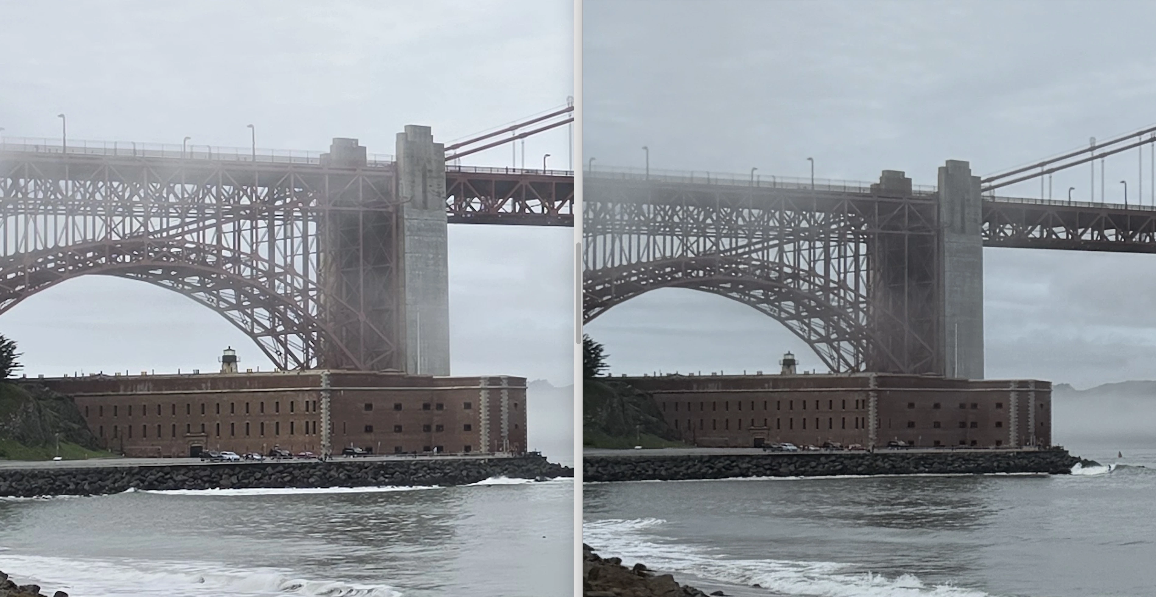 Wycinek. Na lewo Galaxy S26 Ultra, na prawo iPhone 17 Pro