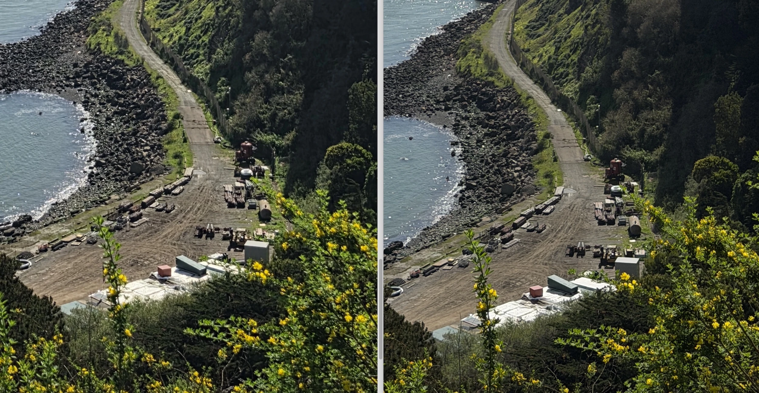 Wycinek. Na lewo Galaxy S26 Ultra, na prawo iPhone 17 Pro