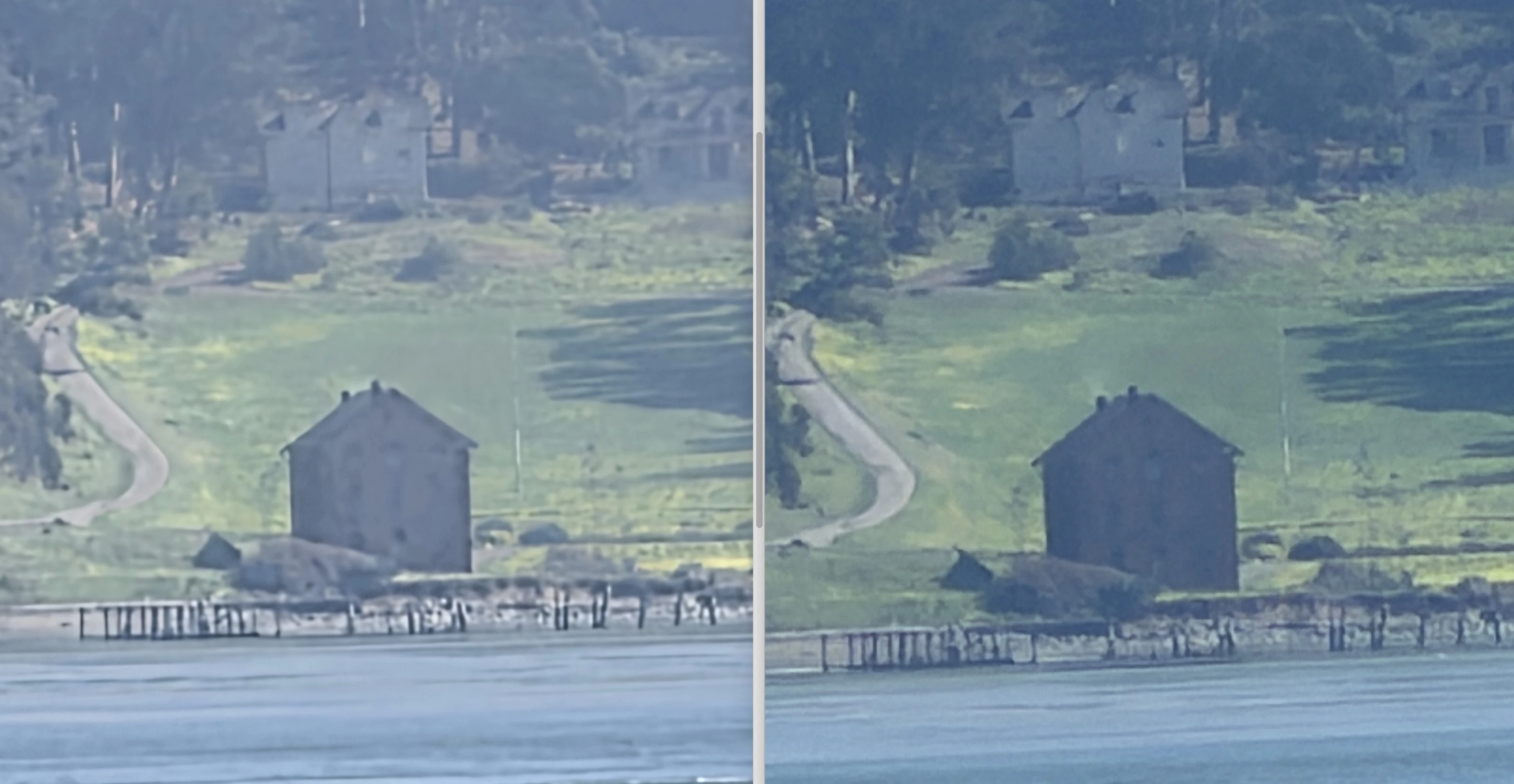 Wycinek. Na lewo Galaxy S26 Ultra, na prawo iPhone 17 Pro