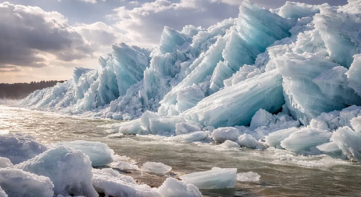 Image for Na Bałtyku wyrosły gigantyczne, lodowe góry. Robią piorunujące wrażenie