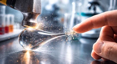 Szkło kpi z fizyki. Pęka od muśnięcia, ale niestraszny mu młotek