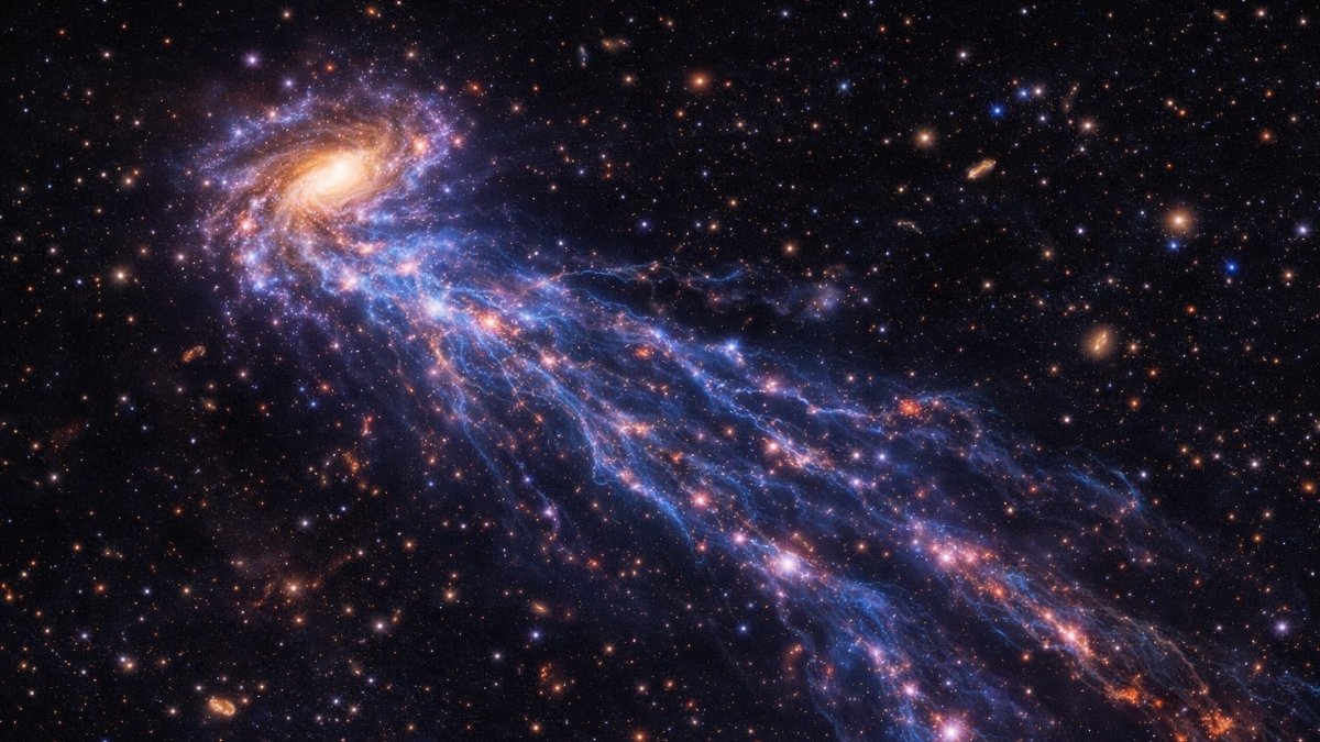 Webb znalazł galaktykę z mackami. Kosmos zrobił dziwnego fikoła