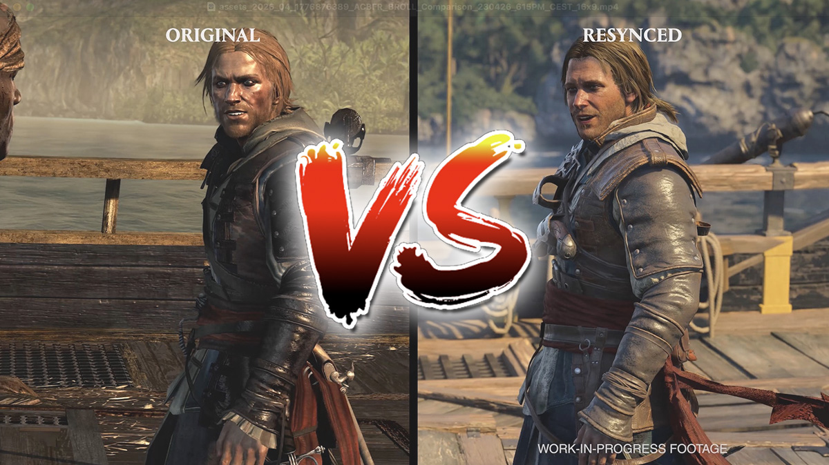 Assassin’s Creed Black Flag Resynced kontra oryginał. Porównanie grafiki