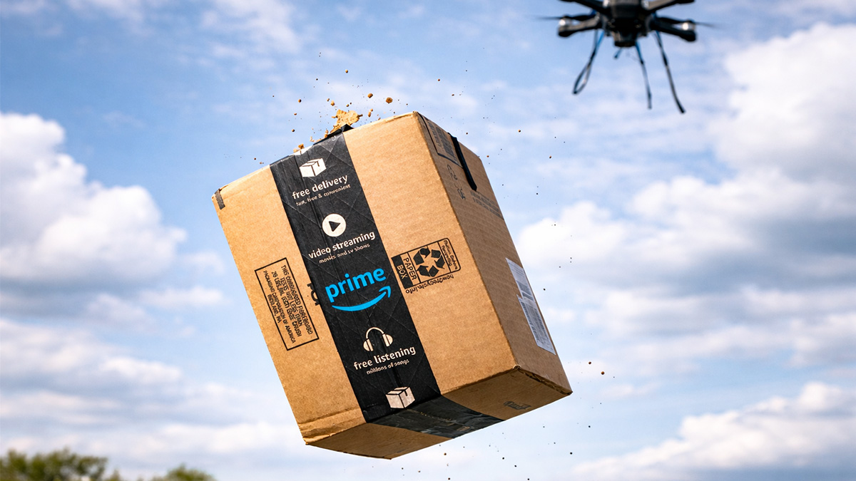 Trzy metry do ziemi i zero litości. Tak wygląda dostawa dronem