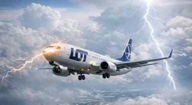 Piorun uderzył w samolot LOT-u. Chwile grozy, które są... rutyną