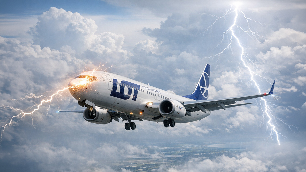 Piorun uderzył w samolot LOT-u. Chwile grozy, które są… rutyną