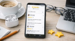 Sklep Google Play przeszukiwanie recenzji