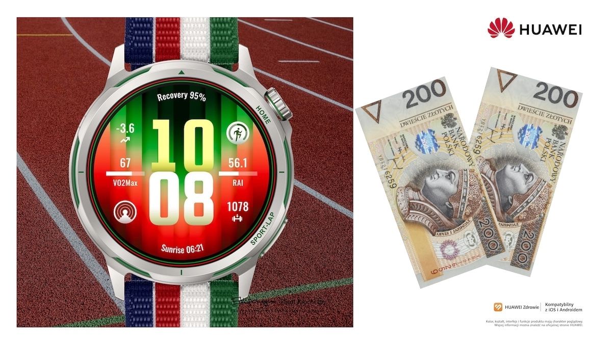 Huawei Watch GT Runner 2 tak tani jeszcze nie był. Tytan wśród zegarków