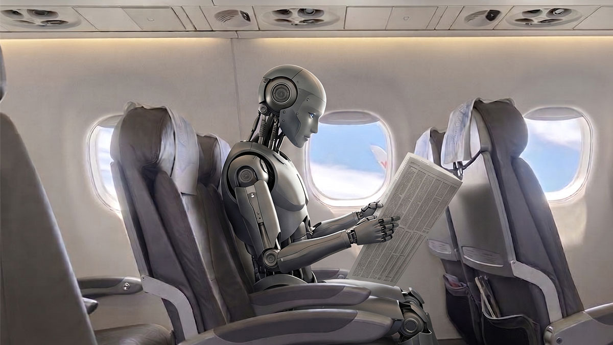 Robot pasażerem samolotu? Pierwsze linie lotnicze mówią, co o tym sądzą