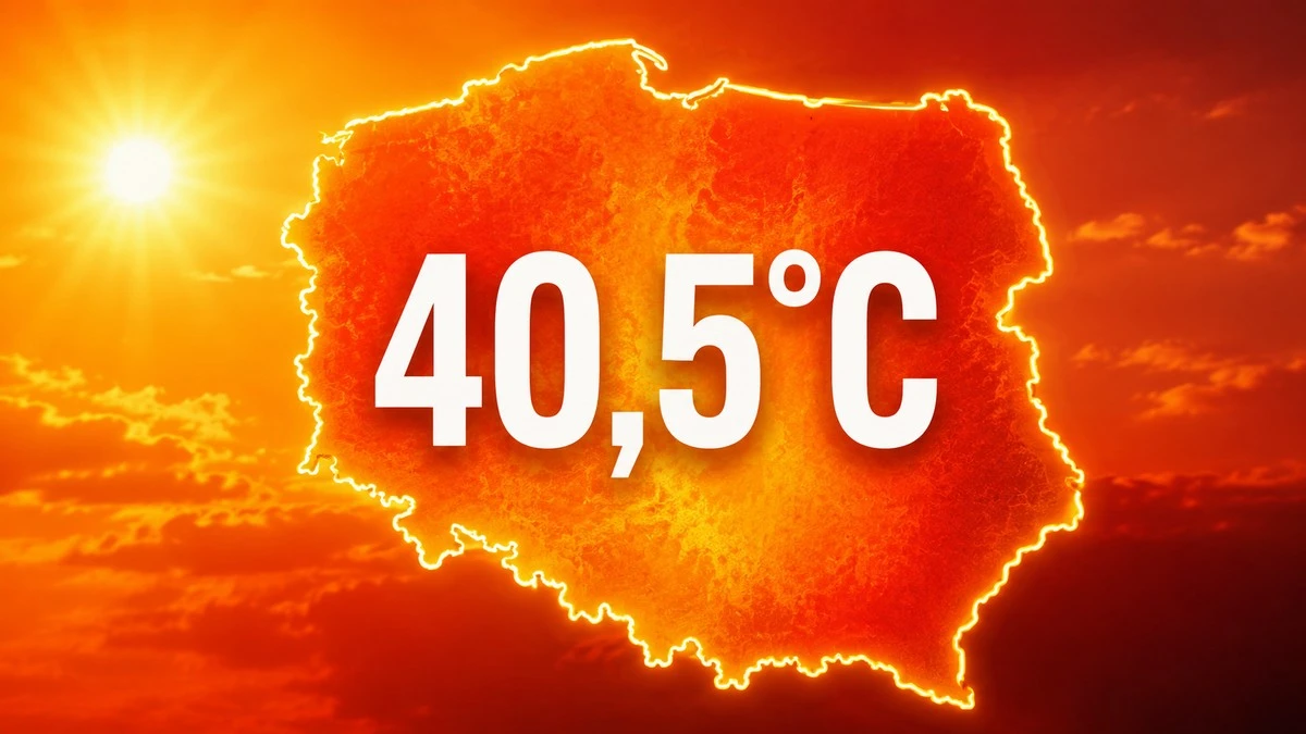 Rekord Polski pobity: termometr w kraju pokazał 40,5°C
