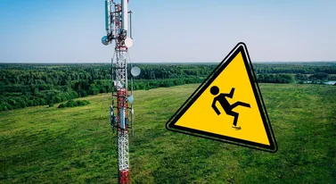 Gigantyczny maszt 5G znowu runął na ziemię. Nagrali to