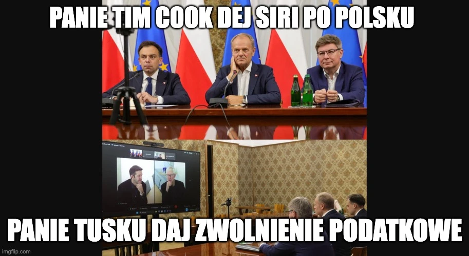 Donald Tusk rozmawiał z szefem Apple. Prosił o polską Siri