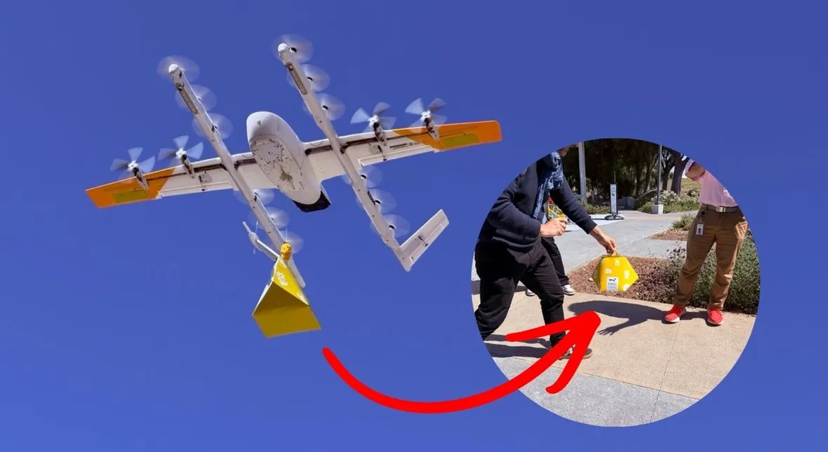 Image for Widziałem, jak dron Google'a zastąpi kurierów. Witamy w 2026 r.