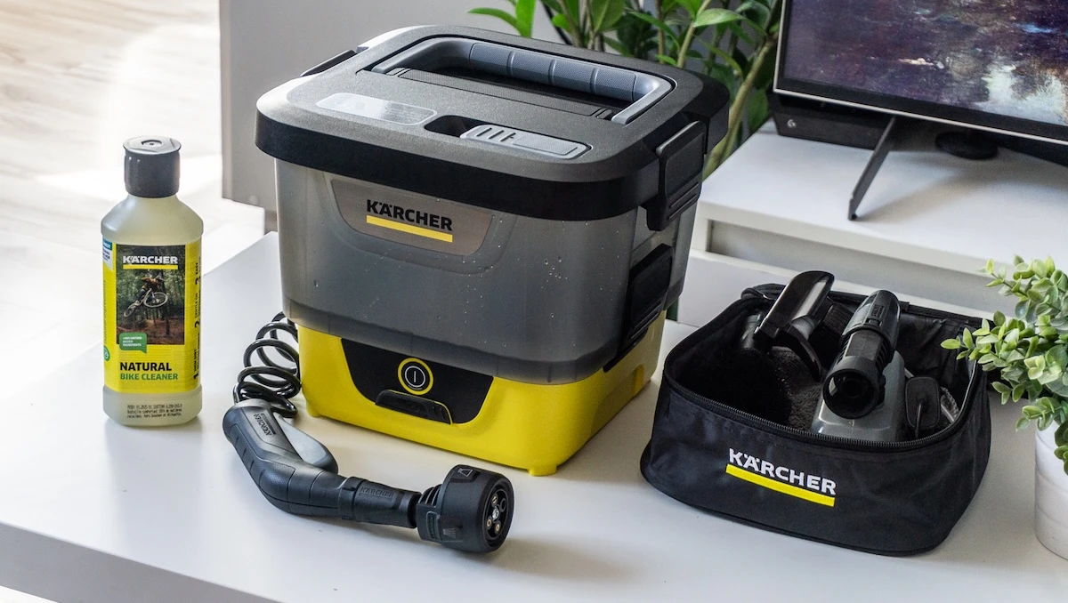 Kärcher OC 4 – przenośna myjka terenowa do roweru w bloku: test
