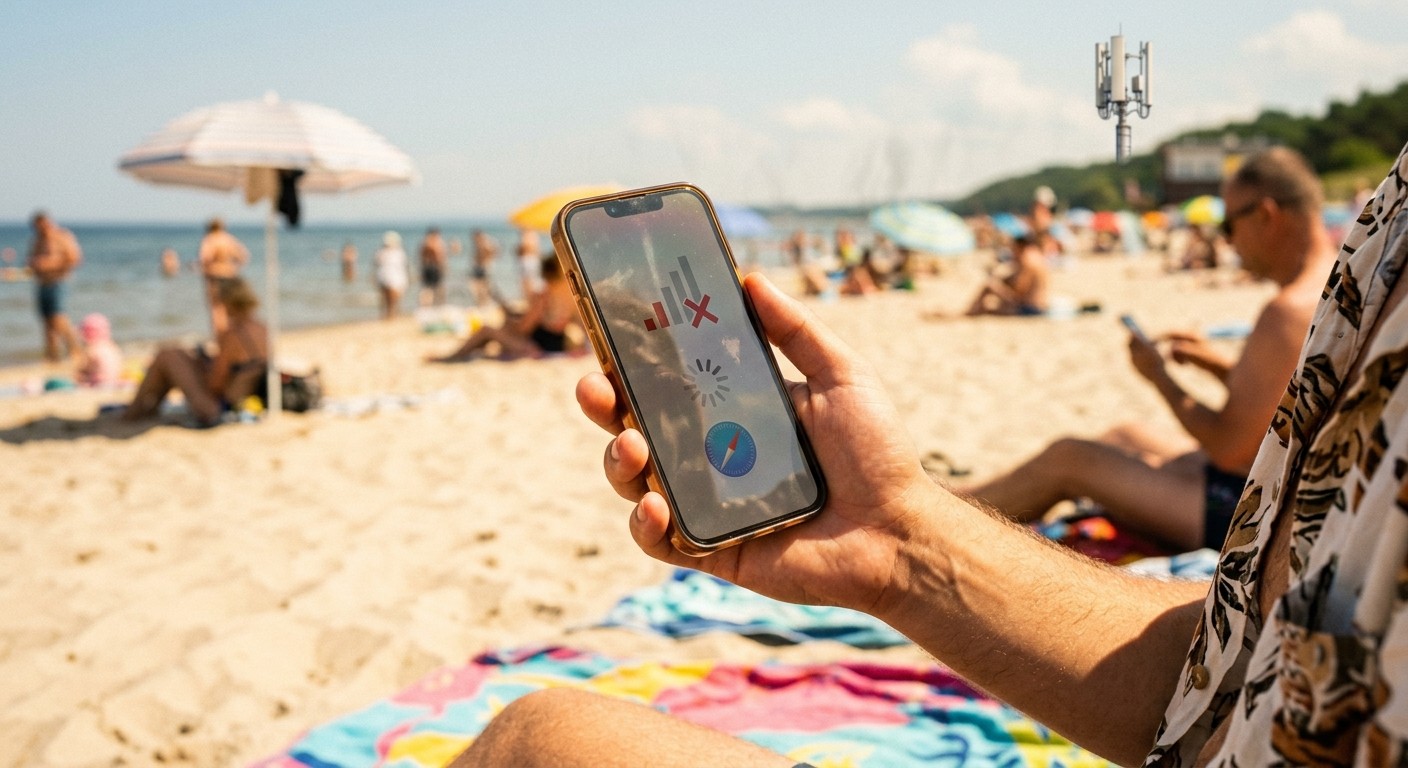 Mam pełny zasięg, a nic nie działa. Tak upał gotuje nam internet