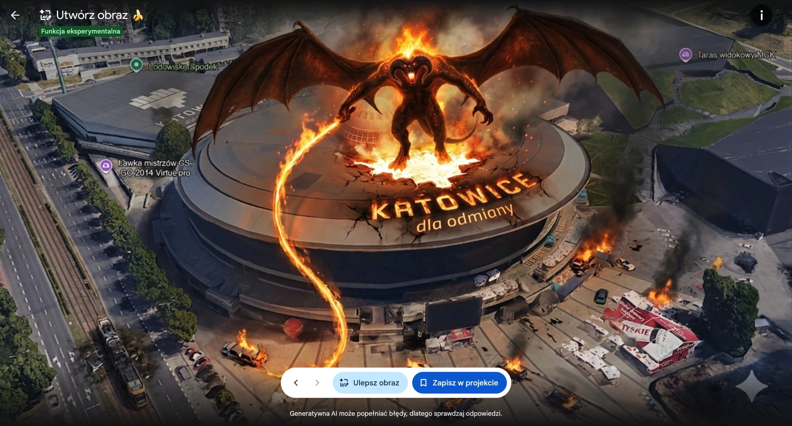 Prompt: niech na Spodku będzie Balrog