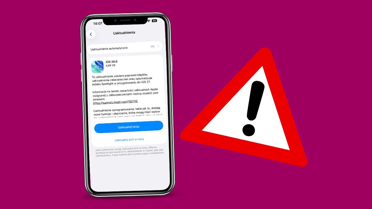 Biorę telefon i pobieram iOS 26.6. choćby się nie zastanawiam