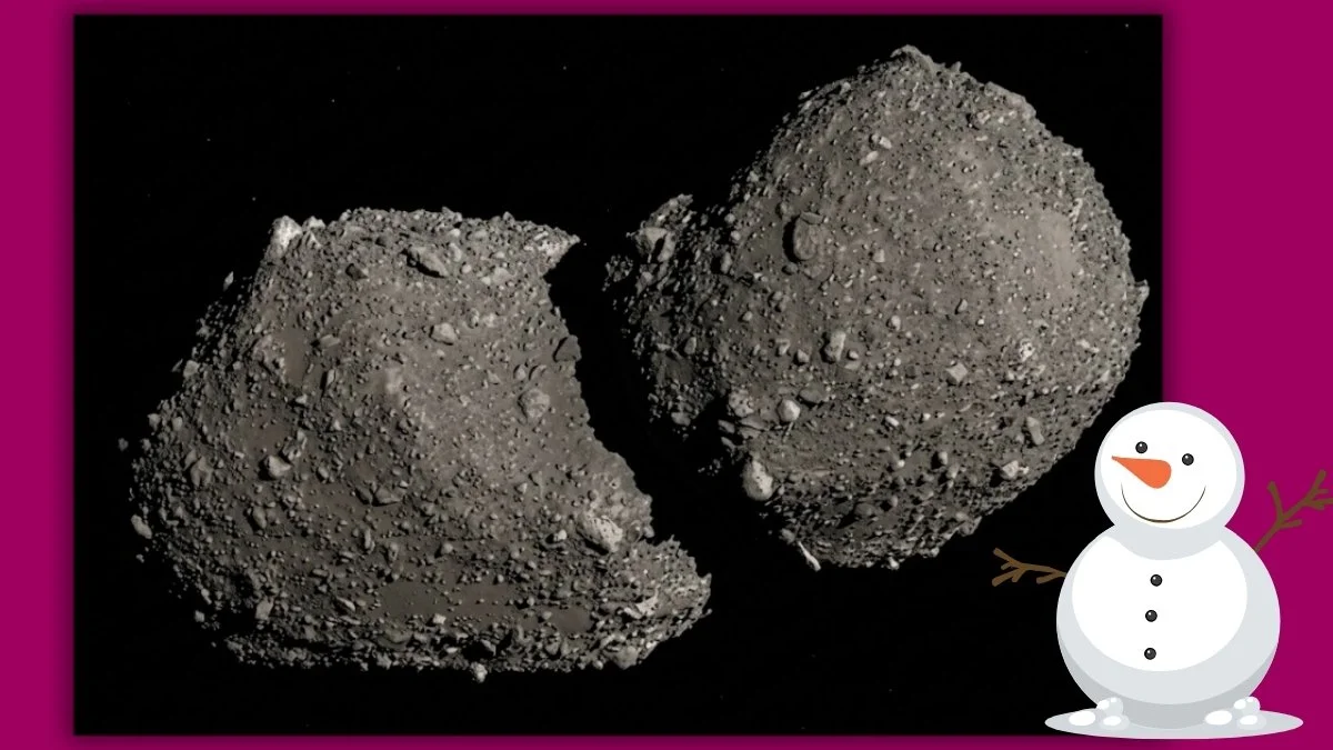 Spacecraft flies past snowman-shaped asteroid