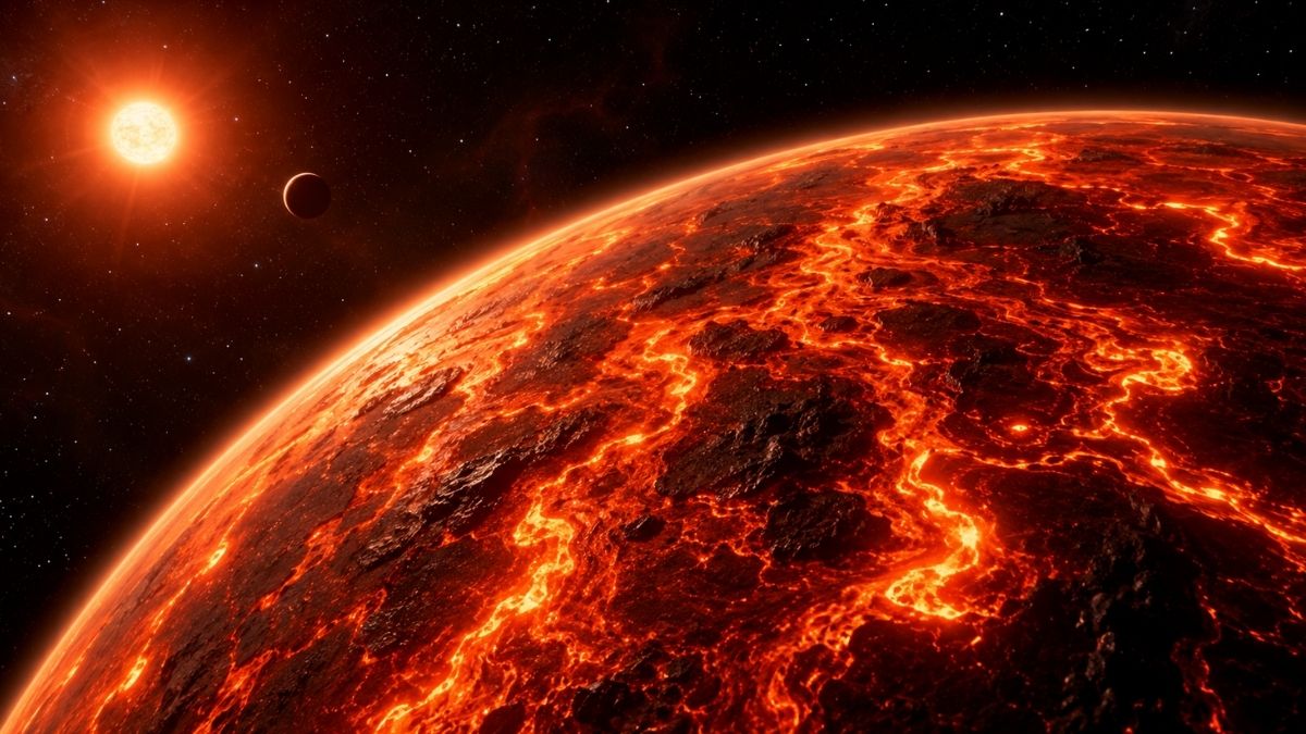 Kosmiczna dolinę bez powietrza. Po obu stronach są planety z atmosferą