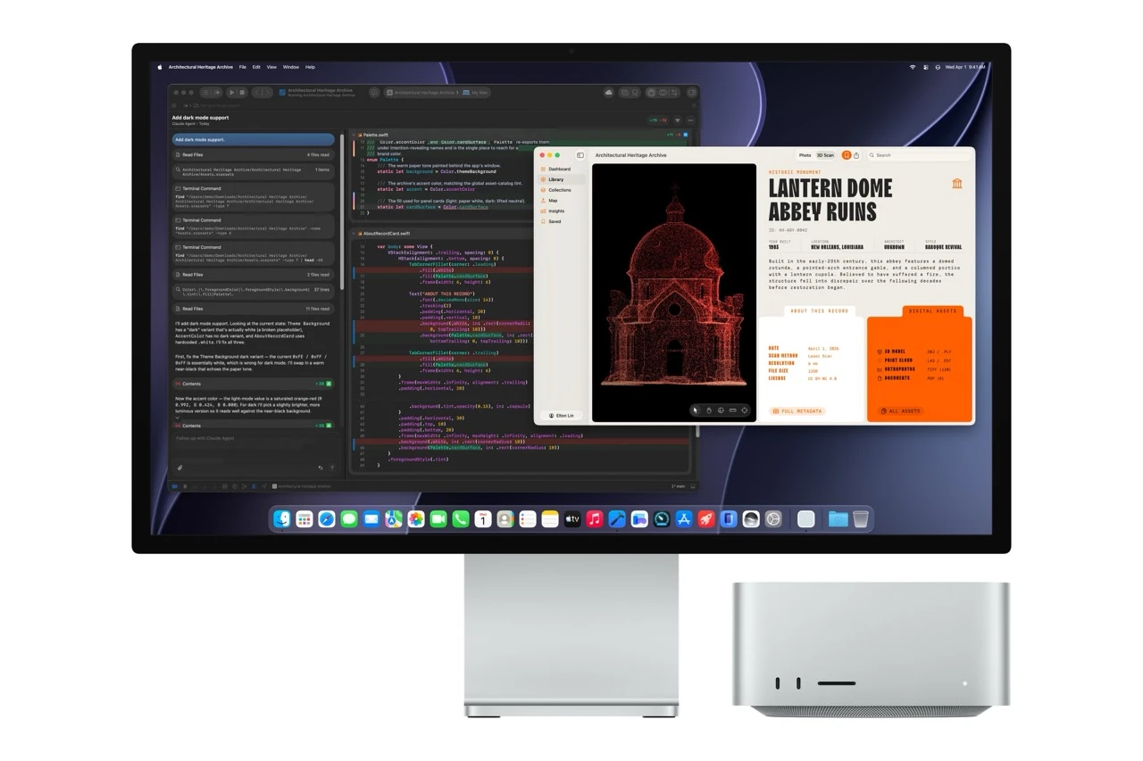 Mac Studio z Apple M5 Ultra i monitor Apple Studio Display
