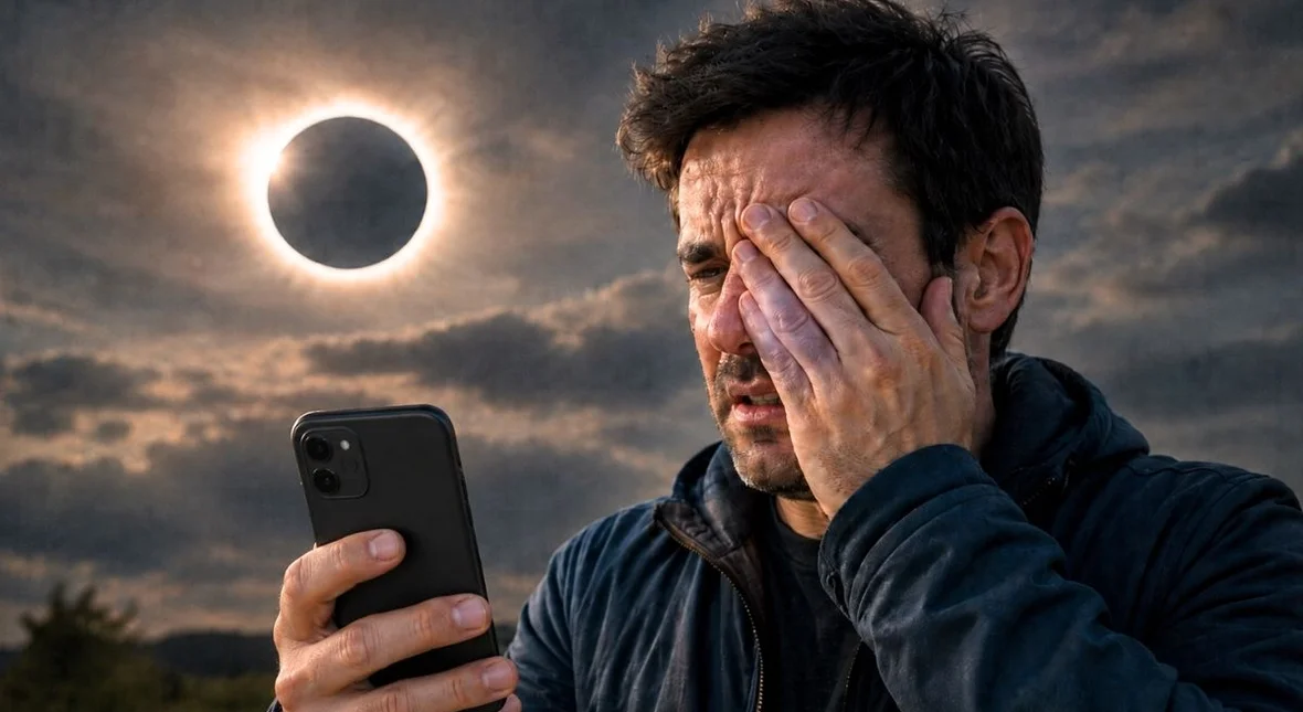 Image for "Bolą mnie oczy". Patrzyli na zaćmienie, teraz szukają pomocy