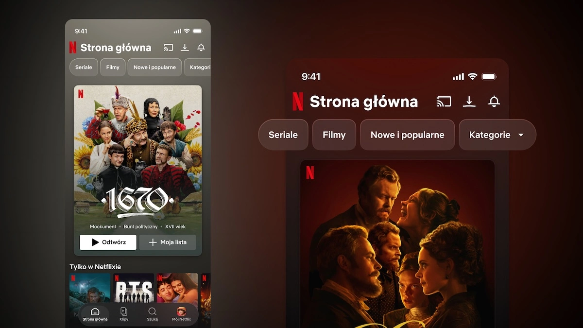 Netflix na smartfony dostał nowy pasek nawigacyjny 
